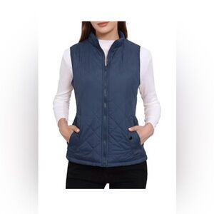 NWOT Allegra K Women's Quilted Blue Vest size Medium